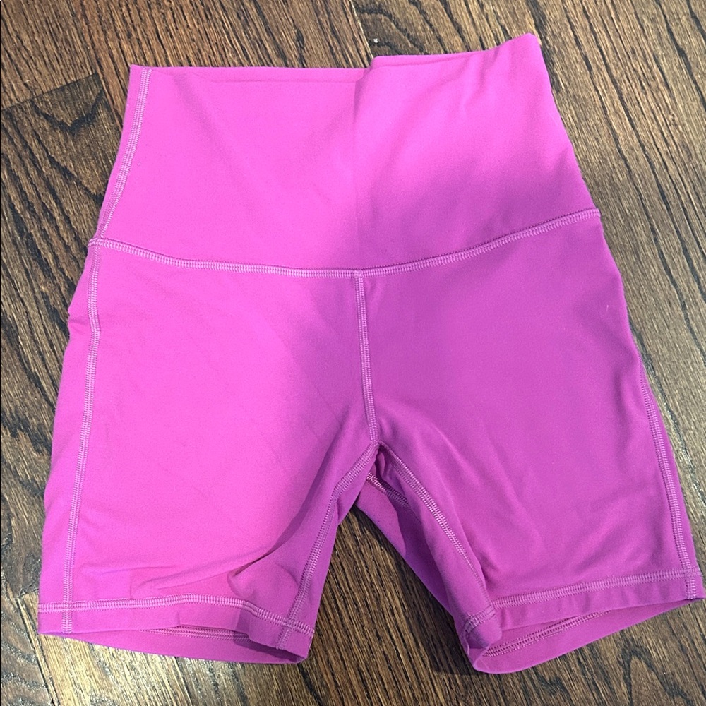 lululemon athletica High-Rise Bike Shorts in Hot Pink